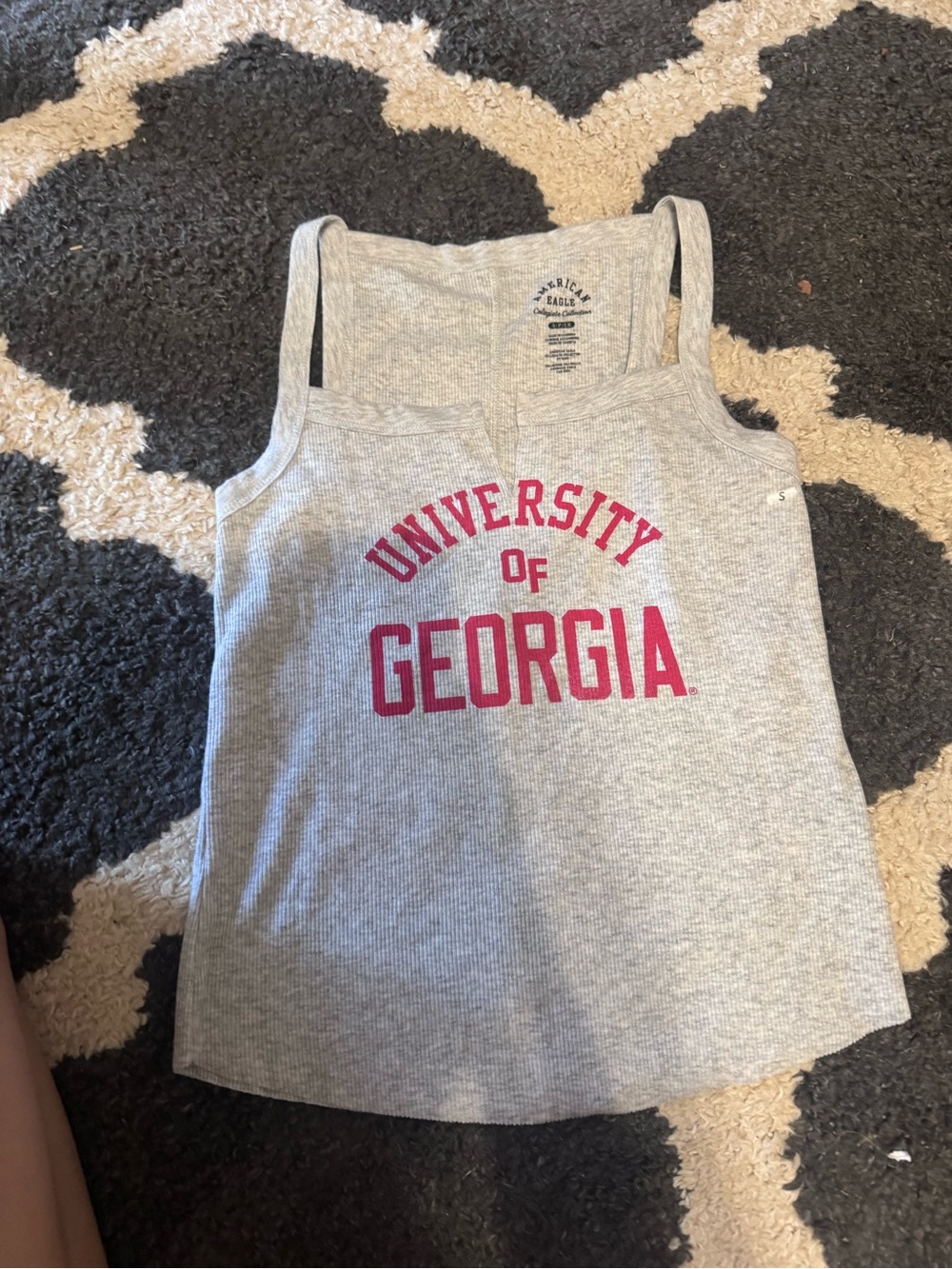 American Eagle Outfitters Gray Tank with Red 'Georgia' Print